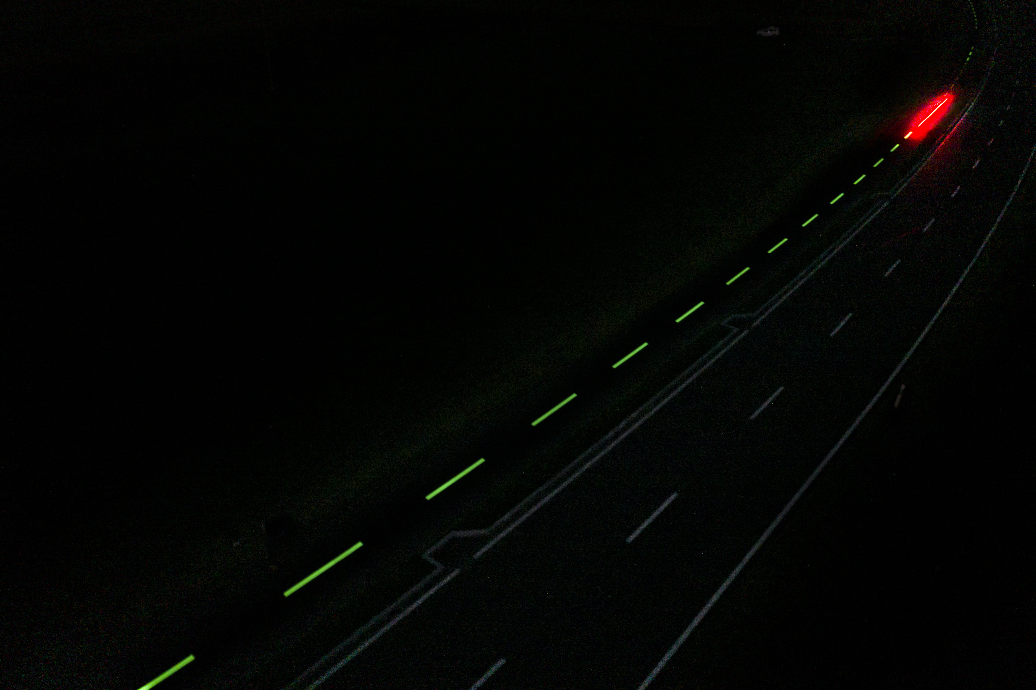 La route brille entre Vouvry et Vionnaz ! 